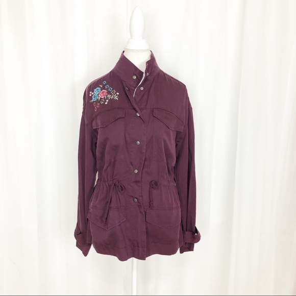 Time And Tru Womens Embroidered Utility 